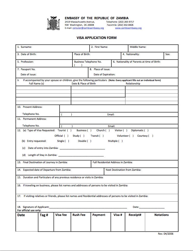 Where can you find visa application forms?